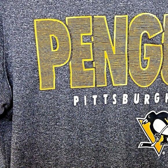 Pittsburgh Penguins T Shirt Dark Gray Small (34/36) NHL Logo Hockey - Picture 2 of 7